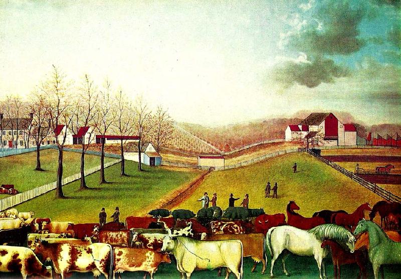 Edward Hicks cornell farm oil painting image
